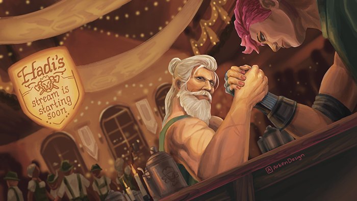 ArkenDesign's tweet photo. "Loser buys the next round?"
Twitch banner (1/2) for the one, the only, @hadi_ow :)

#reinhardt #zarya #oktoberfest #eichenwalde #overwatch https://t.co/Vlj1MdsWX3