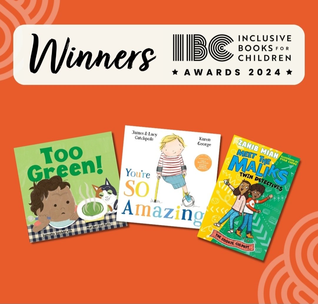 Congratulations to tonight's winners of @IBCplatform Inclusive Books for Children Awards 🌟! With a special whoop, whoop for my friend @SumanaSeeboruth, author of #TooGreen 💚! @thecatchpoles @MaribelCastell @Karengeorgedona @Zendibble @kyancheng