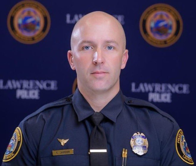 Our thoughts, prayers, and condolences go out to the @lawrencepolice Department, family, and friends for the sudden passing of Sgt. Charlie Saindon. Sgt. Saindon was admired by his colleagues as a great police officer and friend.