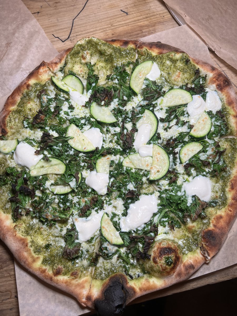 Two of the delicious vegetarian pizzas from Timber Pizza in Petworth. #blackgirlsexploredc