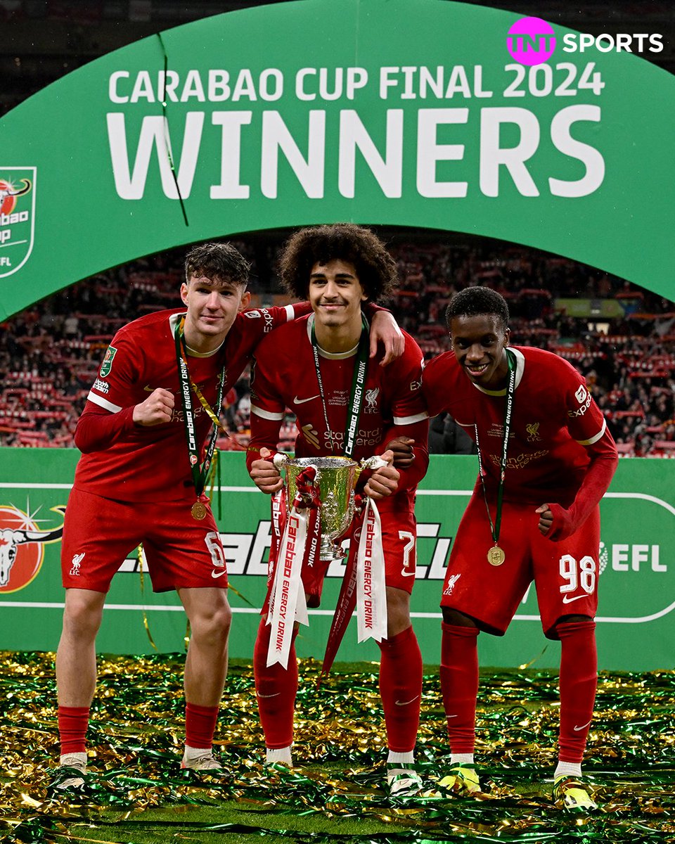 footballontnt's tweet image. ⚽️ 18-year-old Lewis Koumas scores his first-ever goal for Liverpool.

⚽️ 18-year-old Jayden Danns scores his first-ever goal for Liverpool, including a brace.

📅 16-year-old Trey Nyoni becomes the youngest player in Liverpool's history to make an FA Cup appearance.…