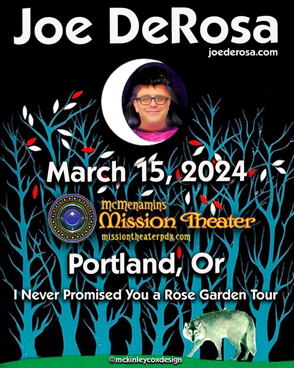 Portland! Come see my new hour I Never Promised You a Rose Garden March 15th at McMenamins Mission Theater. Only a few tickets left. Get ‘em in my bio!