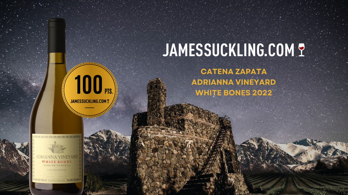Catena Zapata Adrianna Vineyard White Bones 2022 has just received an astounding 100 points from the esteemed wine critic, James Suckling! #JamesSuckling #CatenaZapata #AdriannaVineyard #WhiteBones #Mendoza #Argentina #100Points