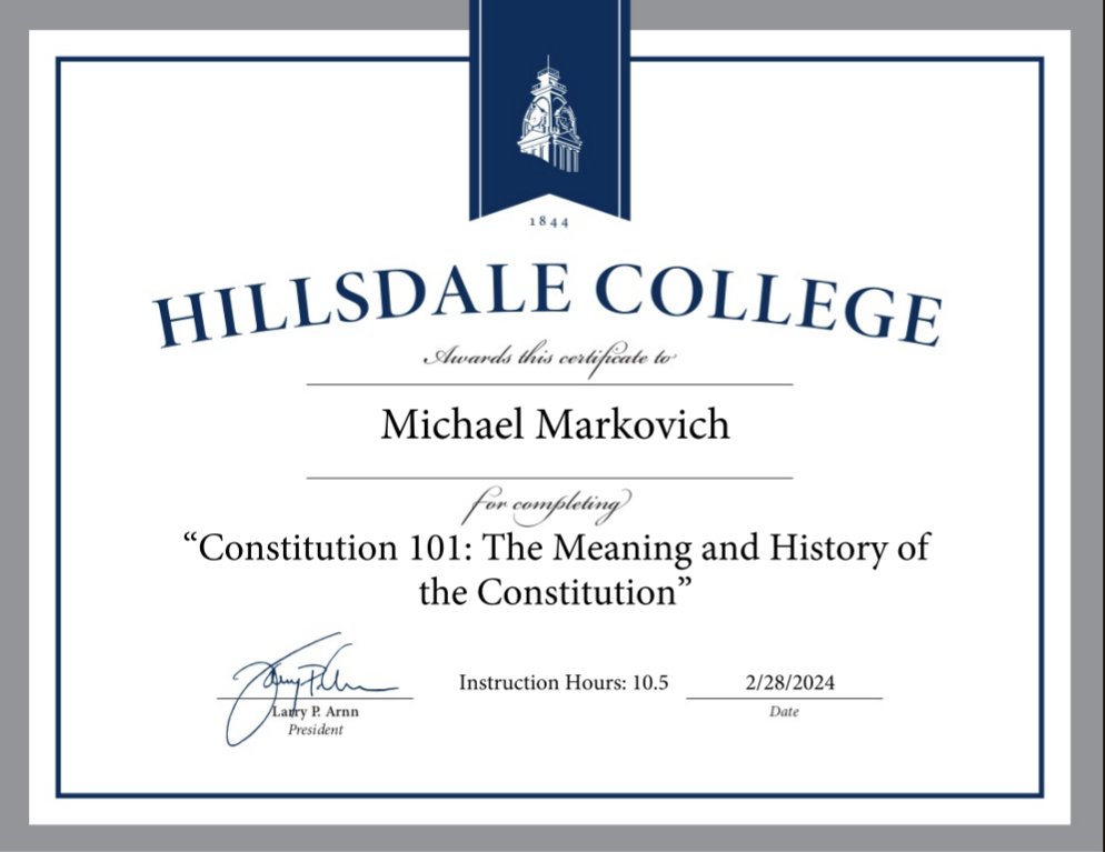 MikeRIRocks's tweet photo. Another course down. This course was nothing like the other Constitutional Law courses I have taken in the past. It was thought provoking not sure I liked where it was leading. https://t.co/3kFfcJAnEc