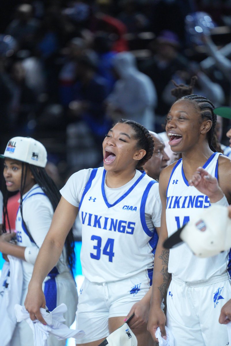 The champs are still dancing. @ECSU beats St. Aug 64-60.