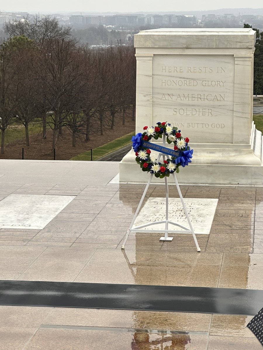 What an honor it was for RHMS to be part of the Wreath Laying at the Tomb of the Unknown Soldier at Arlington National Cemetery . Proud to be a Wildcat!