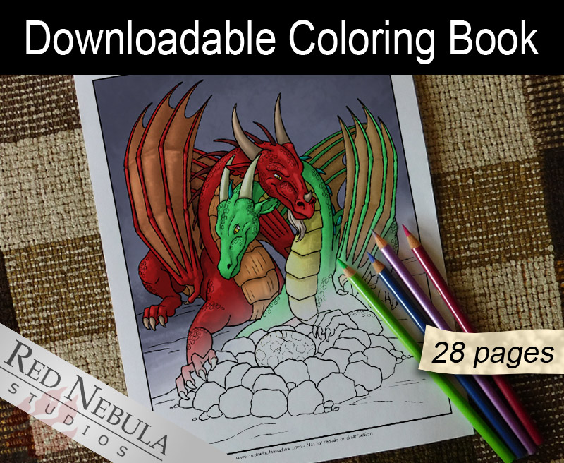 Shella the Dragon &amp; Friends, a downloadable coloring book. - Robbie.