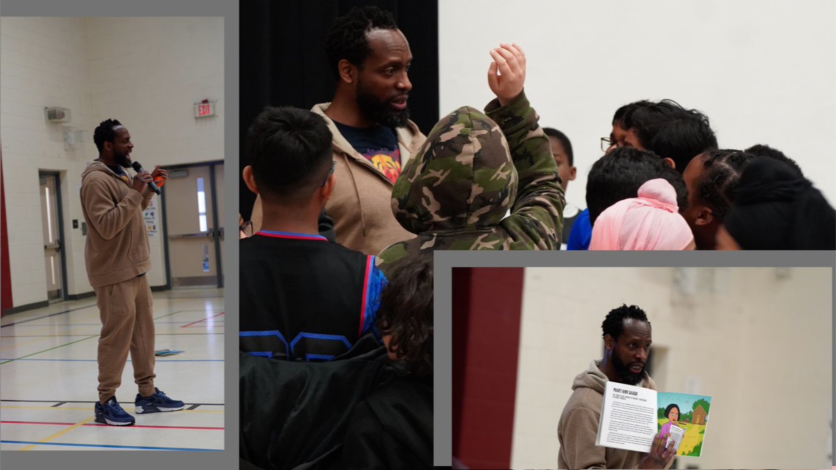 Former <a href="/PeelSchools/">Peel District School Board</a> student(Poet-Author-Performer) <a href="/kevinheronjones/">Kevin heronJones</a> visited with the grades 2 and 3s <a href="/rowntreeps/">Rowntree P.S.</a> today to talk about #creativewriting.  The presentation was  interactive and the students were very engaged.