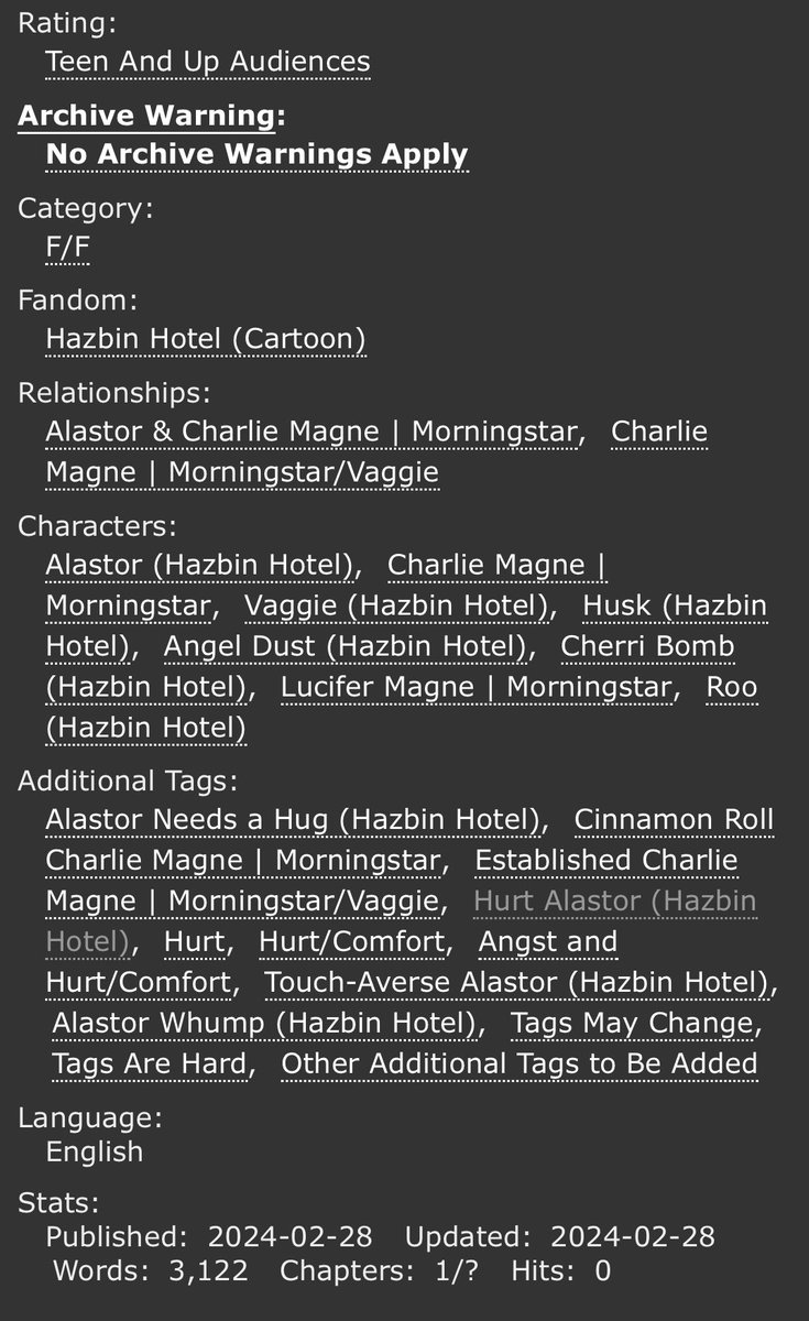 HighFlyer2001's tweet photo. Yoo-hoo! New fic dropped!

Collared, Leashed &amp; Muzzled, written by yours truly. I’m praying it’s okay 😭 Tags to be updated as I go  

https://t.co/O7CxaGvdln

#HazbinHotel https://t.co/yglEPkktiC