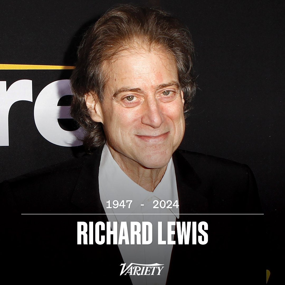 We lost another great comedian. From his stand-up to Oscar winning films - Leaving Las Vegas, wonderfully silly films - Robin Hood: Men In Tights to the legendary Curb Your Enthusiasm, Richard Lewis was tops. 😢 #RichardLewis