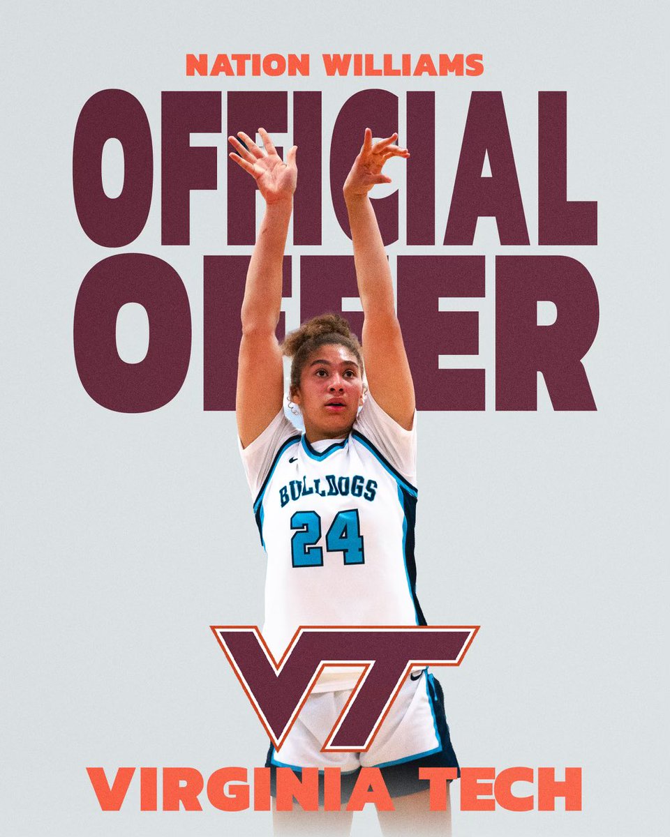 After a great conversation with Coach Brooks, I am very grateful to receive an offer from @HokiesWBB!