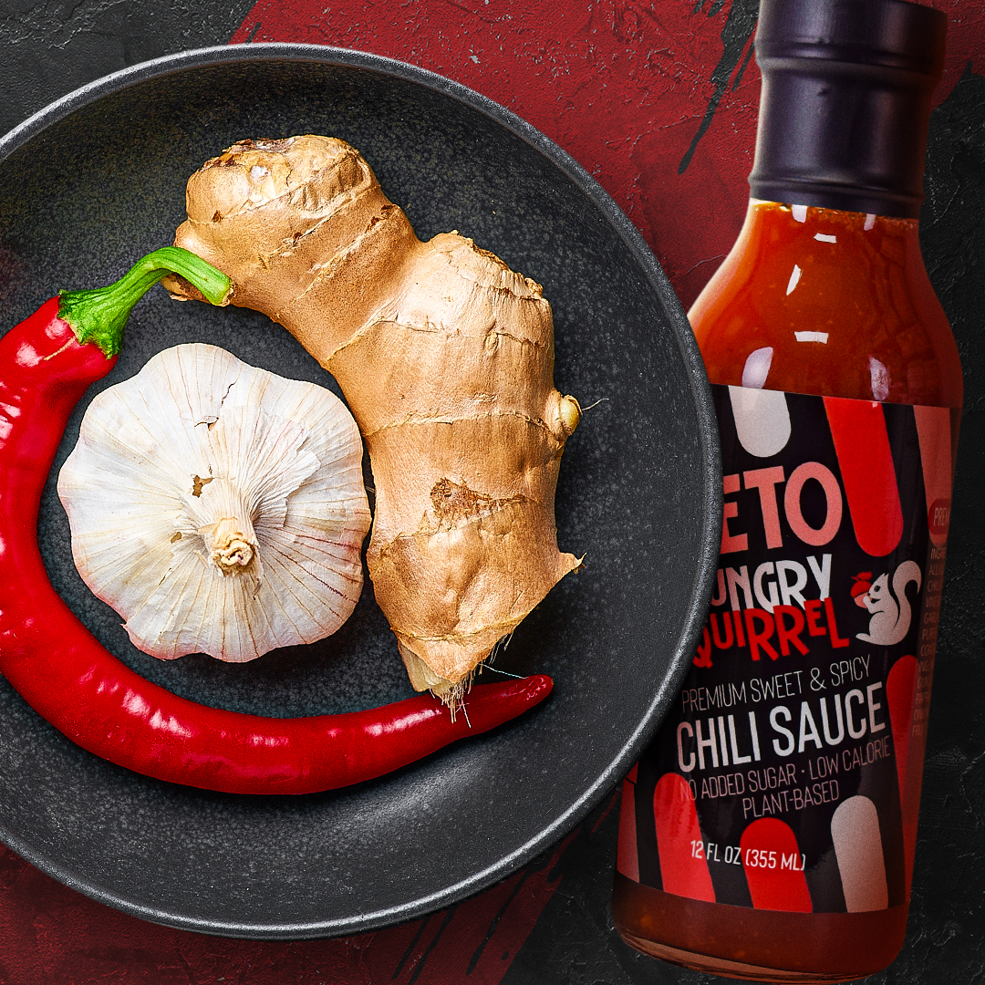 Let Hungry Squirrel's Keto Sweet &amp; Chili Sauce set your culinary world aflame. It's the low-carb Romeo to your keto Juliet, a tangy siren call that's all zesty allure. With 0 added sugar and a mere ten calories per serving, go spice up your life: bit.ly/3nOXkIh
