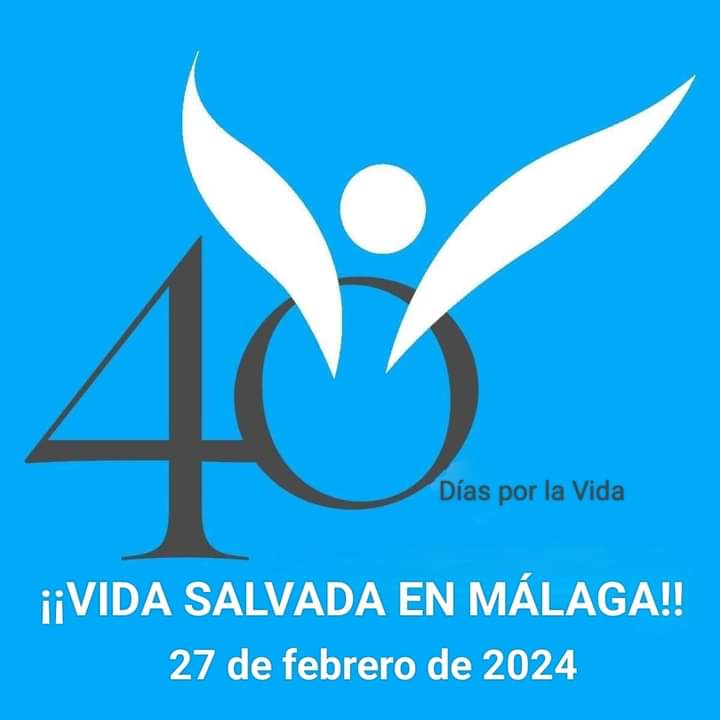 40dpvMLG's tweet photo. ¡VIDA SALVADA EN MÁLAGA!
¡Gloria a Dios!
#40DÍASPORLAVIDA 
https://t.co/1bHaqRr5je https://t.co/oMtXDlfaJF