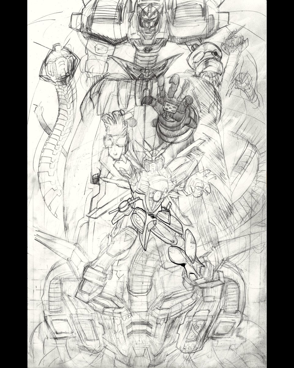 god gundam commission pencils