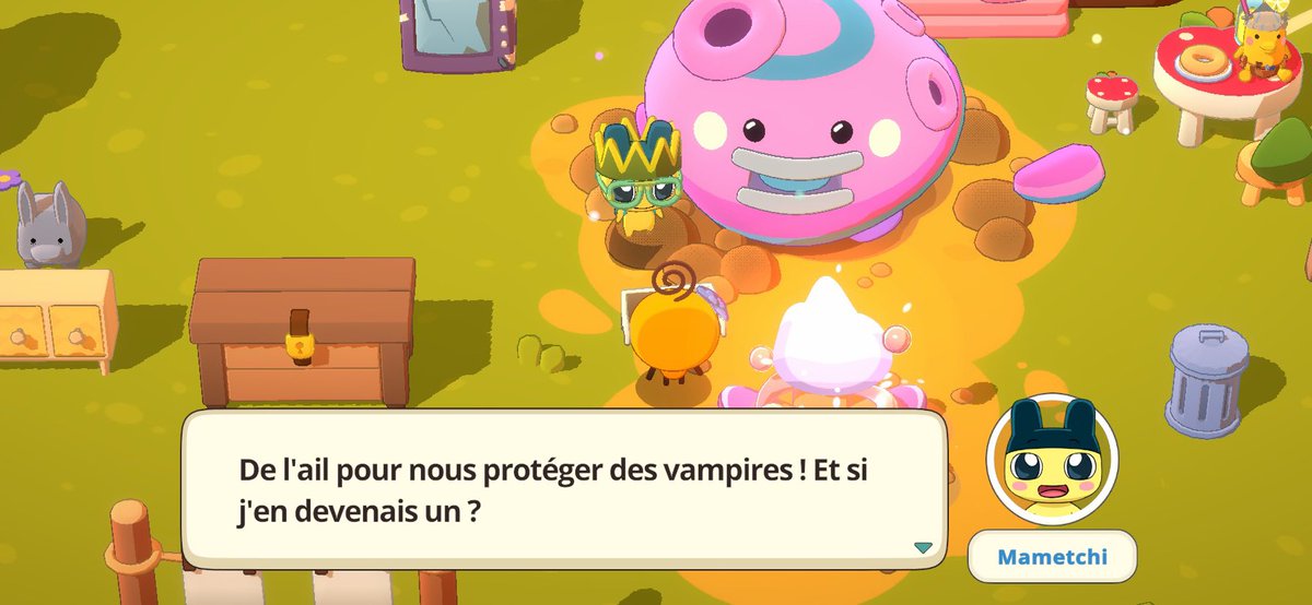 Cocotamagotchii's tweet photo. Did they just referred the episode when he turned into a vampire? 😲🦇 

#TamagotchiAdventureKingdom https://t.co/fuoyqeKInd