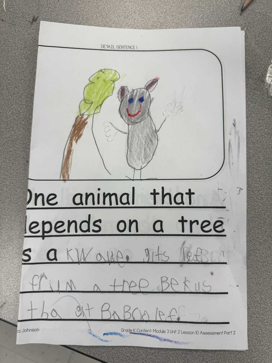 Ms. Hiland’s kinder <a href="/StopherSharks/">Stopher Elementary</a> are developing as researchers and writers this year! I love seeing the showcase of learning on display. I can’t wait to go back and listen when they share their finished narratives describing how animals depend on trees. #StopherThrives <a href="/JCPSELA/">Elementary ELA</a>