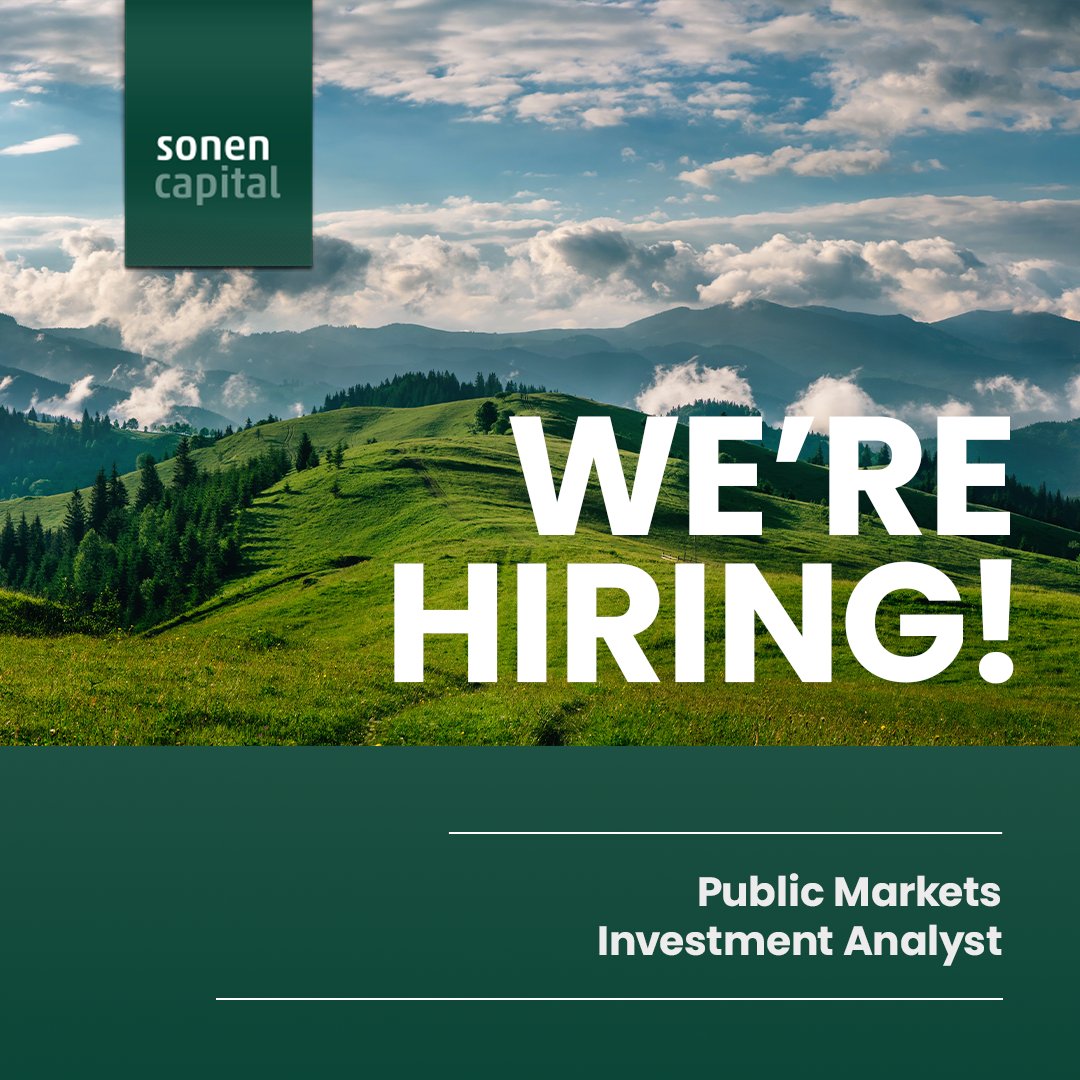 We are looking for a Public Markets Investment Analyst, who will help develop and implement #impinv strategies through public markets, including fixed income, equities, and alternatives. To learn more, read the job description here: sonencapital.com/career/investm…