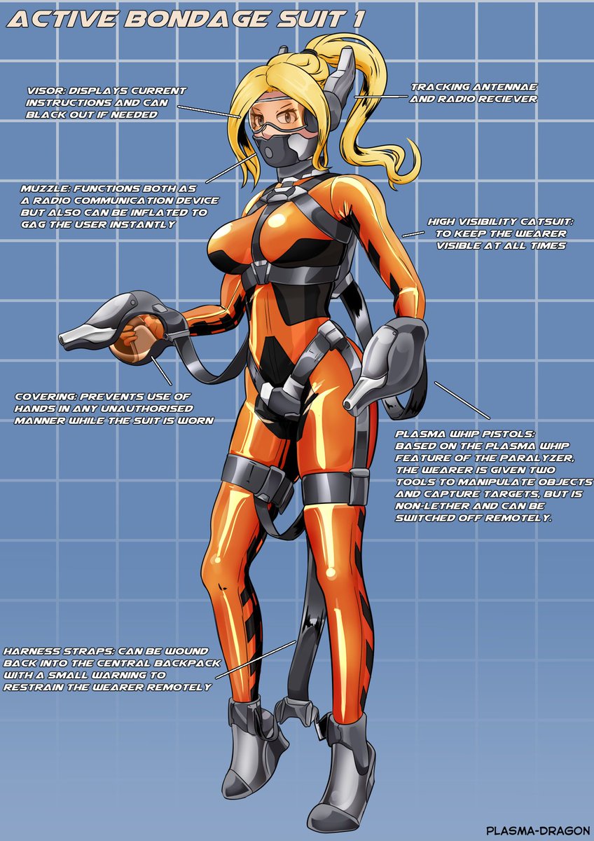 I got asked to make a restraint harness for Samus so she can be a useful prisoner, here's how it went.