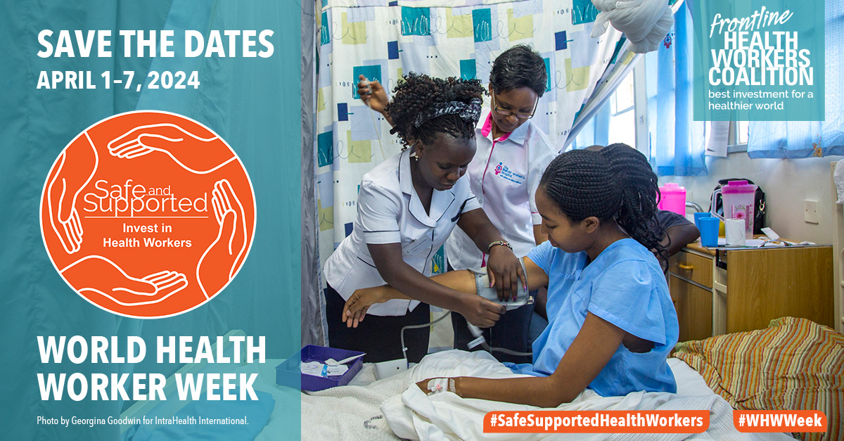 World Health Worker Week is April 1 - 7! Join @FHWCoalition and GAIA to call on policymakers to ensure that health workers are safe and supported. Connect with the conversation using #WHWWeek and #SafeSupportedHealthWorkers.