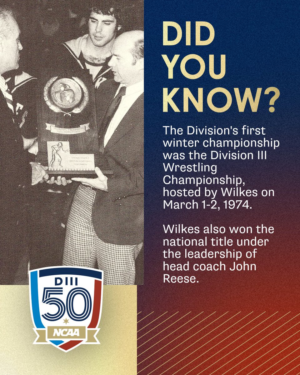 NCAA Division III (@ncaadiii) on Twitter photo DID YOU KNOW ❓
The first winter 🏆 we gave out was to <a href="/WilkesColonels/">Wilkes University Colonels</a>
#DIII50 | #WhyD3 DID YOU KNOW ❓
The first winter 🏆 we gave out was to <a href="/WilkesColonels/">Wilkes University Colonels</a>
#DIII50 | #WhyD3