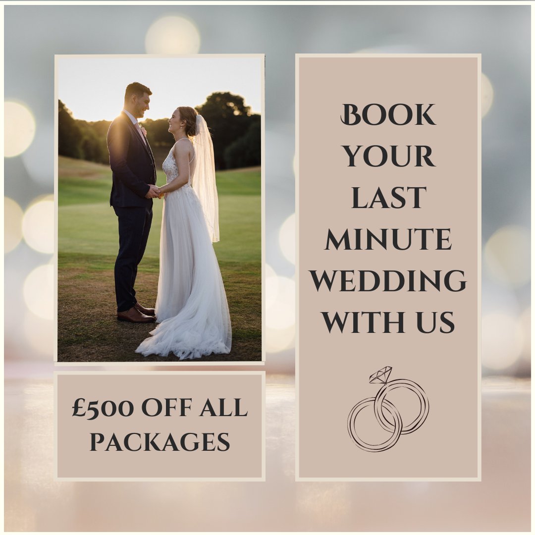 Sandford Springs (@sandfordsprings) on Twitter photo Book your wedding for before the 30th June 2024 and receive £500 off any package! 💍
Let us know | info@sandfordsprings.co.uk Book your wedding for before the 30th June 2024 and receive £500 off any package! 💍
Let us know | info@sandfordsprings.co.uk