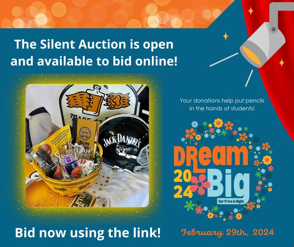 The 2024 Dream Big- Our Price is Right silent auction is officially open! We have many fabulous packages available. Make sure to get your bid in to win! Use the link: buff.ly/3uGFTQ1