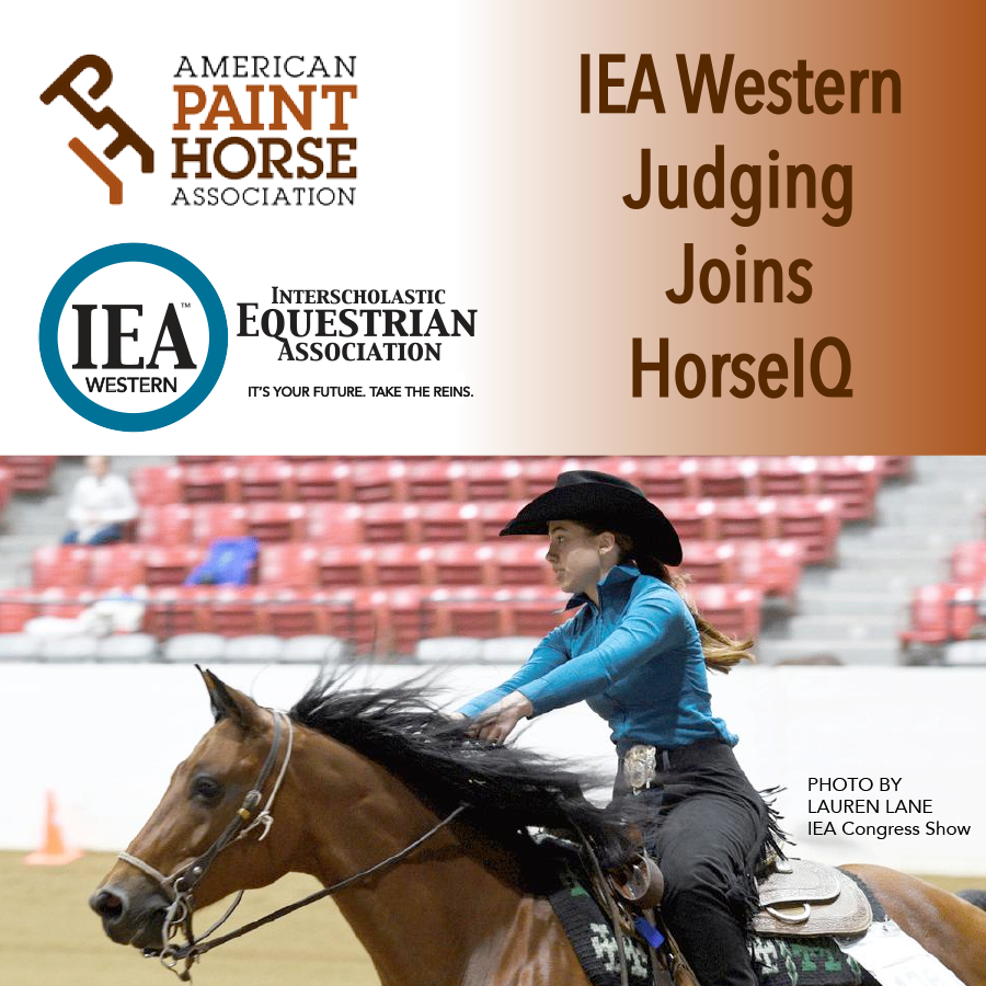 𝐈𝐄𝐀 𝐖𝐞𝐬𝐭𝐞𝐫𝐧 𝐉𝐮𝐝𝐠𝐢𝐧𝐠 𝐉𝐨𝐢𝐧𝐬 𝐡𝐨𝐫𝐬𝐞𝐈𝐐✨

A new course explaining the ins and outs of IEA Western competition judging is now available on horseIQ.com! 

To learn more about the course or IEA, visit bit.ly/IEAxHorseIQ

#rideiea