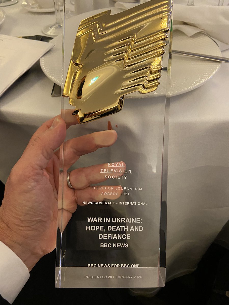 For the 2nd year running the BBC has won the RTS Award for International News coverage for reporting in Ukraine. It’s a massive tribute to everyone in BBC News.