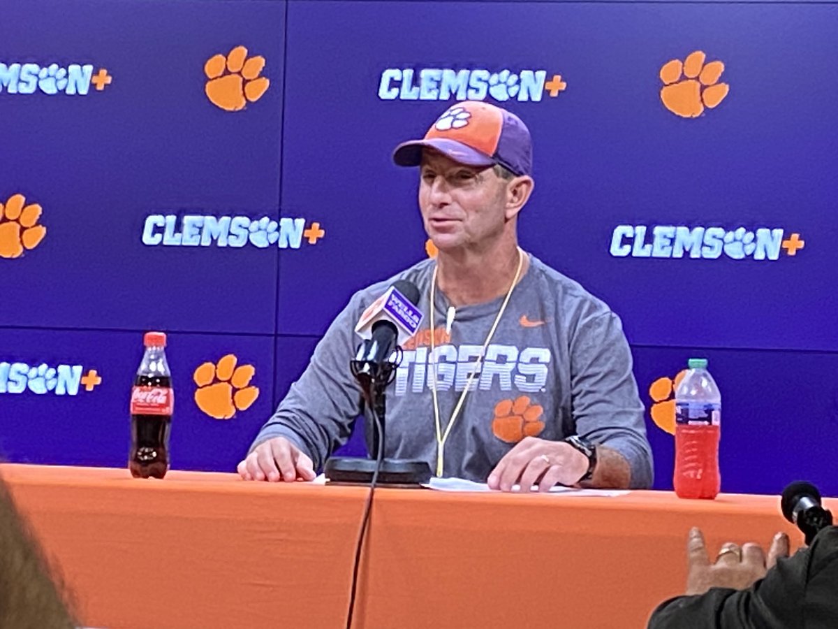 Coach Dabo Swinney on phone call with Nick Saban after Saban’s retirement: “I’m happy for Alabama. I love Alabama...but I love #Clemson, too. I’m happy with my job, I’m happy for Coach Saban. Had a great conversation with him, and what we talked about will stay between us.”