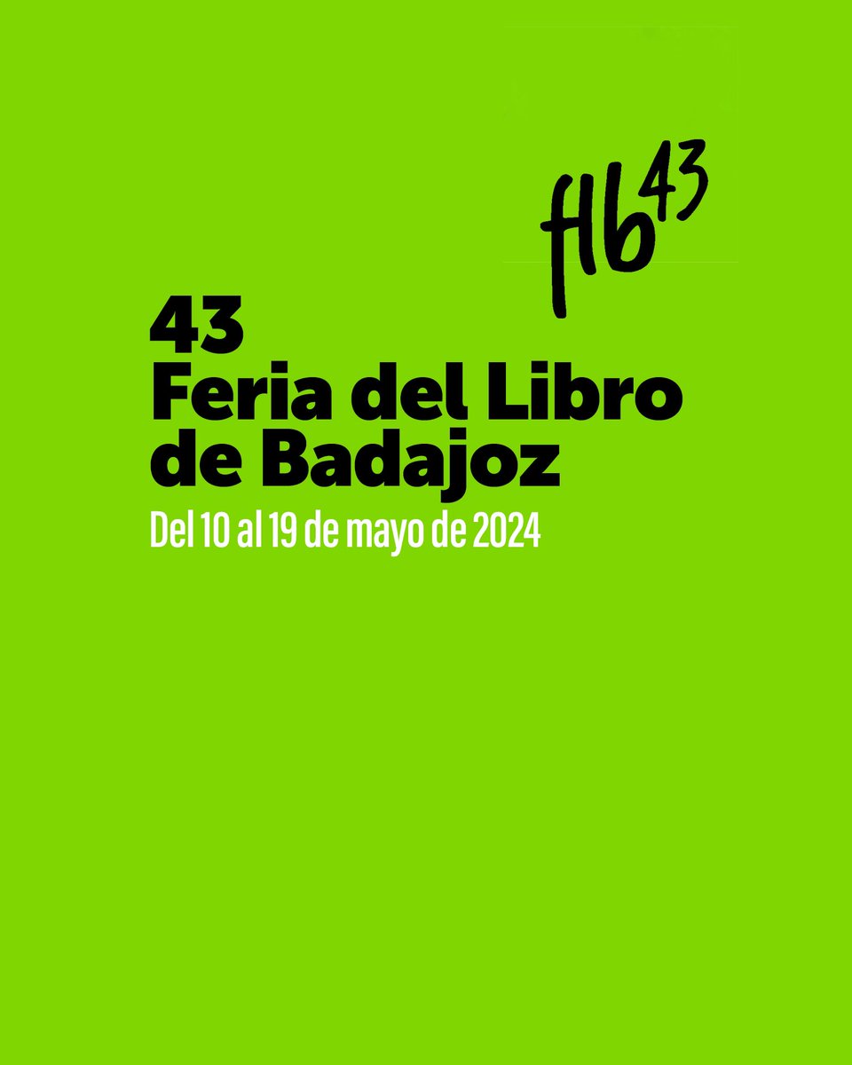 FLBadajoz's tweet photo. ¡Tenemos novedades de la Feria del Libro!
👉 Hablemos primero de fechas… Del 10 al 19 de mayo, el paseo de San Francisco volverá a convertirse en el epicentro cultural de la ciudad con la celebración de la 43.ª edición de nuestra fiesta de las letras.
#43FLB #libroadictos https://t.co/Qg5d2VWwq4