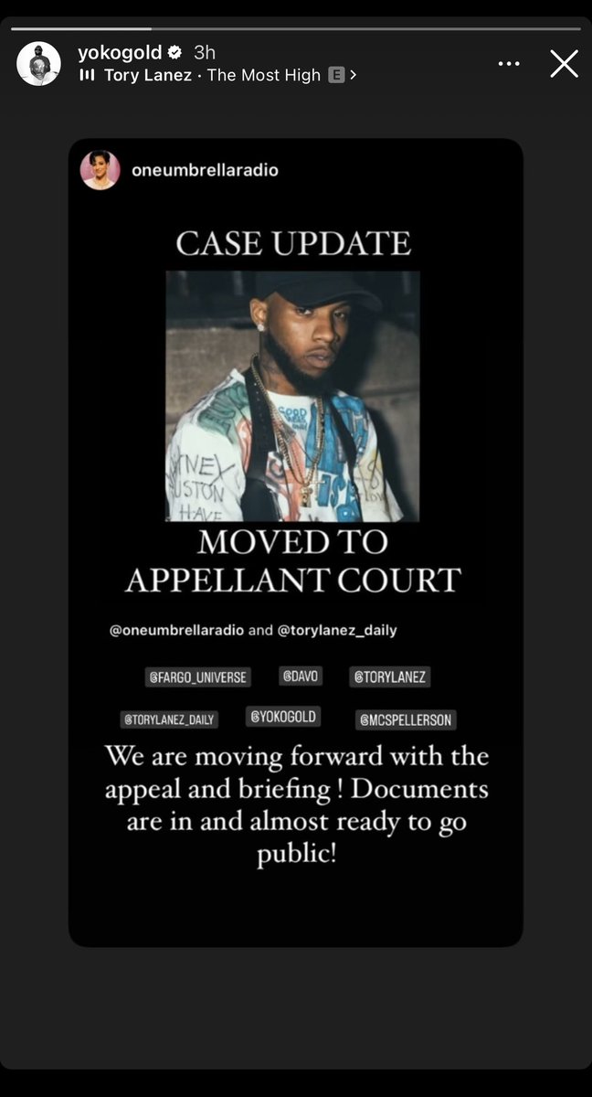 free_Daystar's tweet image. @yokogoldmusic with an update 

#FreeTory #3you #Justice4Tory ☂️