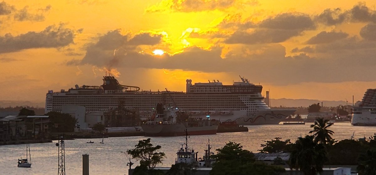 #NorwegianEpic leaving the port of #SanJuan.