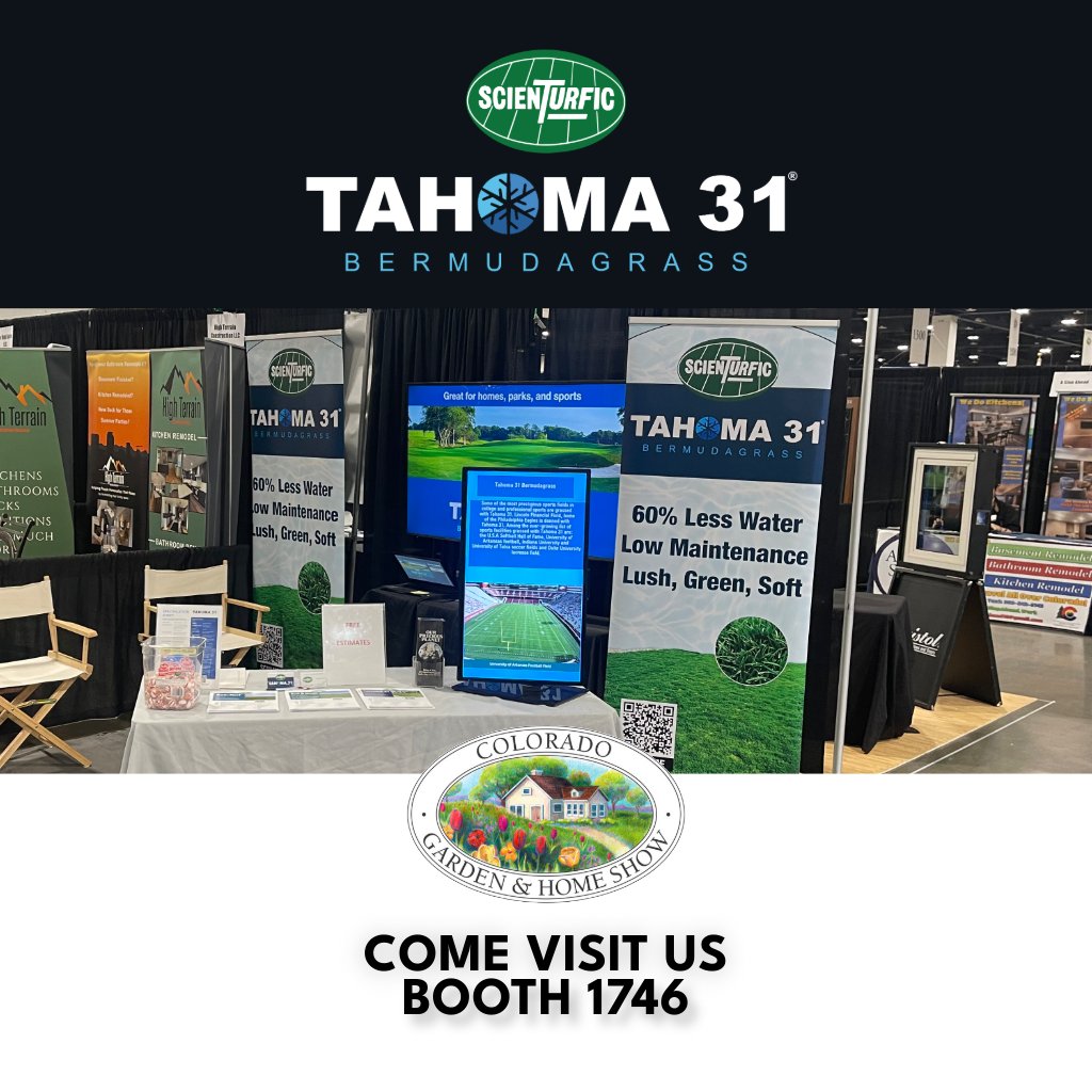 Come visit us at the Garden & Home Show and hear about the New Colorado Lawn with Tahoma 31! Booth 1746

Learn More: scienturficsod.com/sod/tahoma-31-…

#Tahoma31 #keepitreal #KeepColoradoGreen #denver #Lawn #grassisgood #newcoloradolawn #waterwise