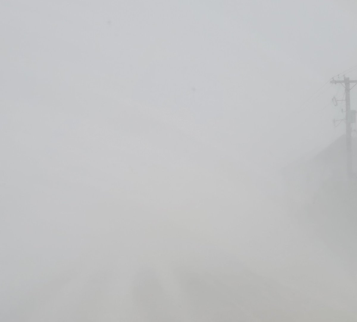 That's #Hwy23 south of #Monkton.

Complete whiteouts at times as the squalls and strong winds continue.

Lots of vehicles crawling with their 4 ways on as the visibility is nil.

#OnWX #Onstorm

@ECCCWeatherON
