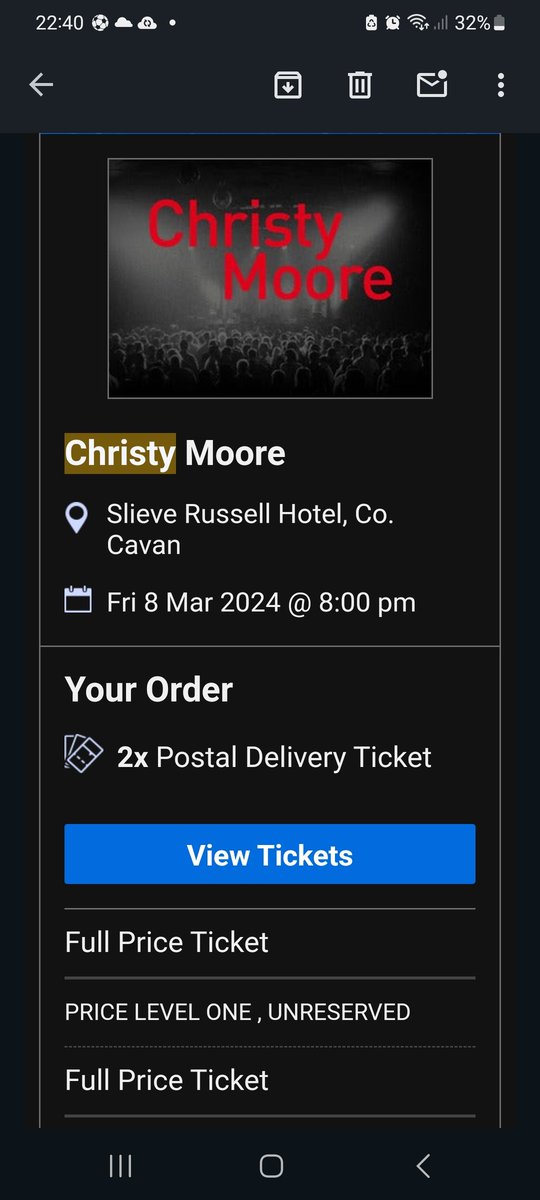 2 x Christy Tickets available.  PM ME