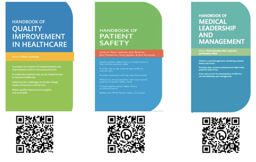 Over the past 2 yrs I have been privileged to edit/co-edit the trilogy books for @OUPMedicine Professional Practice series. The books focus on 3 key elements of healthcare: #leadership #patientsafety Safety and #qualityimrovement - Scan the QR code or go to Amazon to obtain