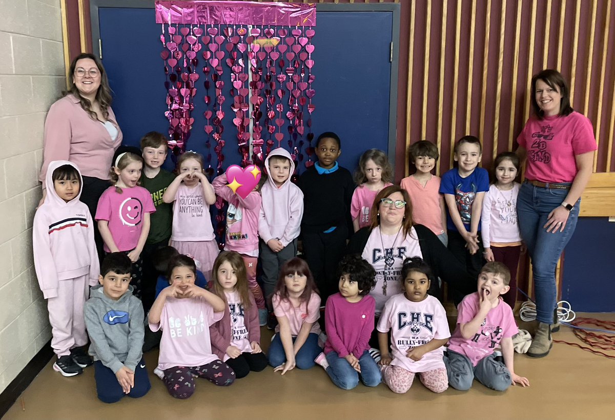 After a wonderful kindness assembly we posed to take a picture of our pink shirts. Such a wonderful group of kind classmates who I am proud to have in my class this year! 💓