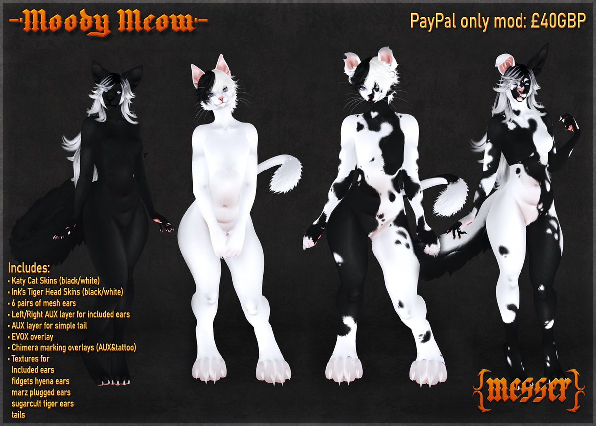 This mod is £40GBP
To buy a copy: DM Bitey Bitey in world with your paypal email 

🧡🤍🖤🧡🤍🖤
I'm giving 1 away to a follower
TO WIN YOU MUST
• Follow me
• Repost THIS POST
• Reply with your in world name
🧡🤍🖤🧡🤍🖤
Ends March 4th 11pm London Time