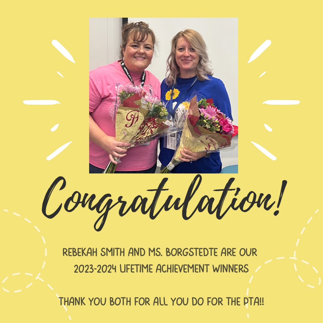 Our 2023-2024 Lifetime Achievement Winners!!! We are so thankful for these ladies!! <a href="/BryantElem/">Bryant Elementary</a>