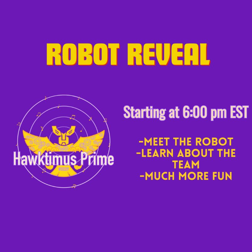 The Robot Reveal for the 2024 Hawktimus Prime Robot is starting soon! Click the link to join the stream. See you there!
youtube.com/live/gM8gYr8kp…