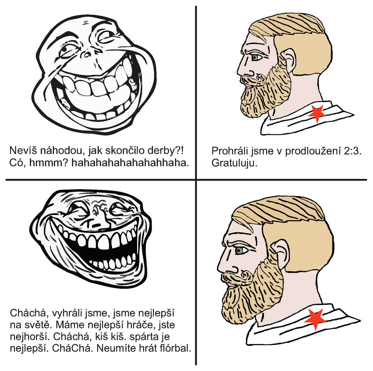 Lukas_Strasak's tweet photo. Jsou sparťani, který respektuju. Bohužel si jen vybrali druhou stranu řeky.

A pak jsou tady taky sparťani... https://t.co/WmqWQSFrV7