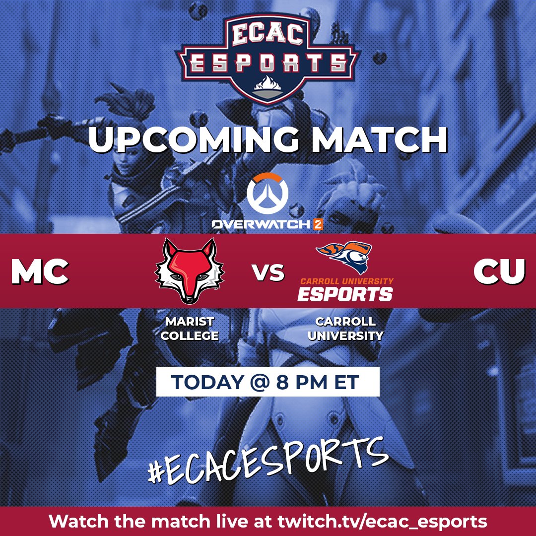 We got 2 great matches tonight:

RL: @BPC_esports vs. <a href="/ODUGamingClub/">ODU Gaming Club</a> 

OW2: <a href="/Marist_Esports/">Marist Esports</a> vs. <a href="/EsportsCarrollU/">Carroll University Esports</a>
