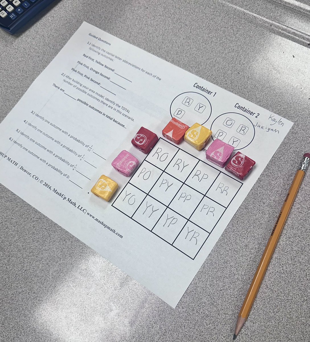 sacarpenter6285's tweet image. Creating probability models with Starbursts and analyzing the probability of the outcomes. @LMS_Hawks @MissFleisch #middleschool #mathteacher #LMSLevelUp