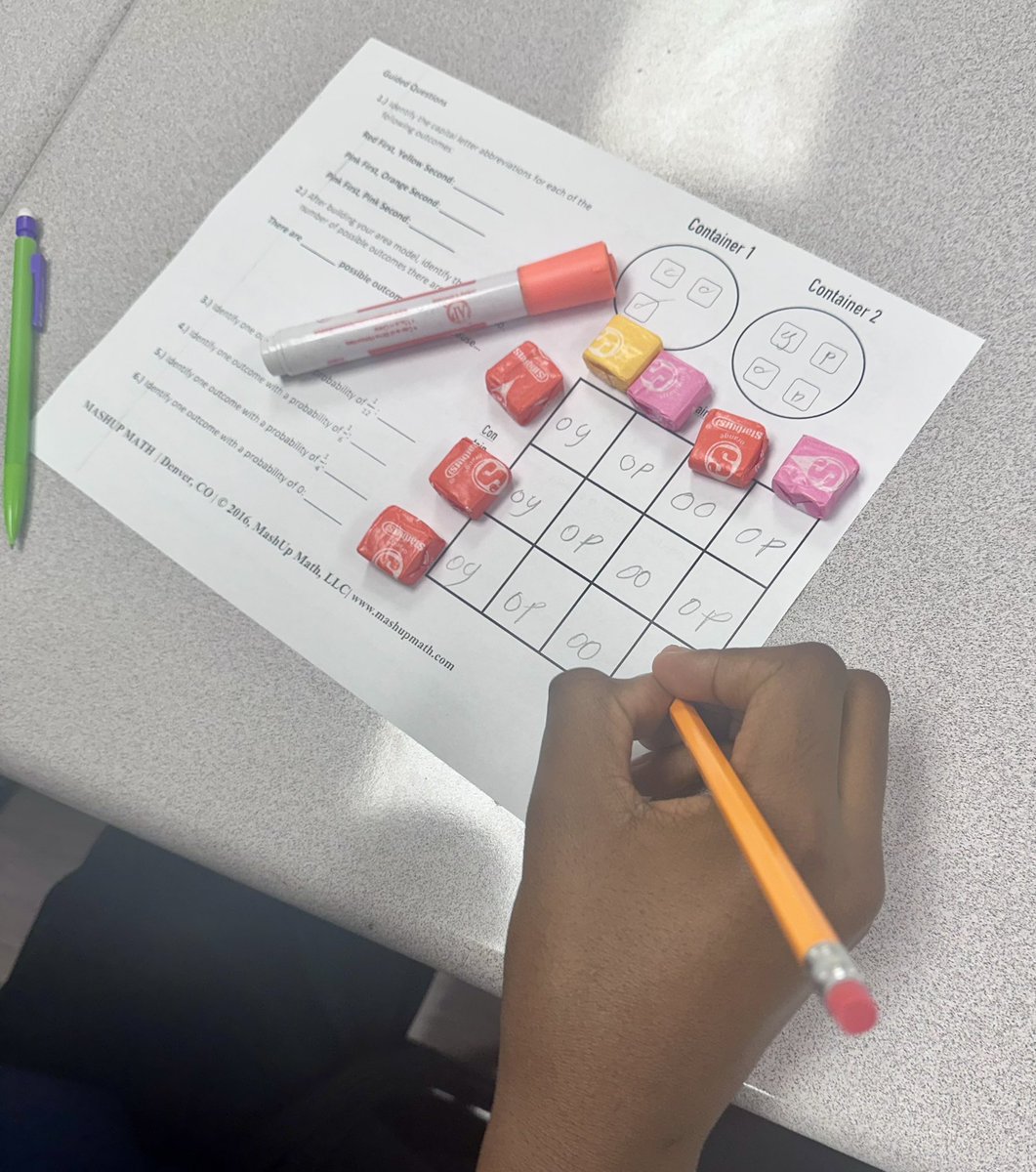 sacarpenter6285's tweet image. Creating probability models with Starbursts and analyzing the probability of the outcomes. @LMS_Hawks @MissFleisch #middleschool #mathteacher #LMSLevelUp