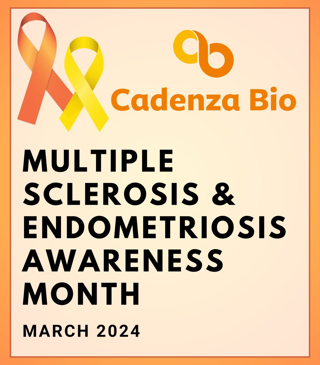 Cadenza Bio develops small-molecule drugs to treat demyelinating and inflammatory diseases, including Multiple Sclerosis and Endometriosis. Our goal is to improve patients' quality of life by disrupting the cycle of disease. #MS #Endometriosis #AwarenessMonth #March2024