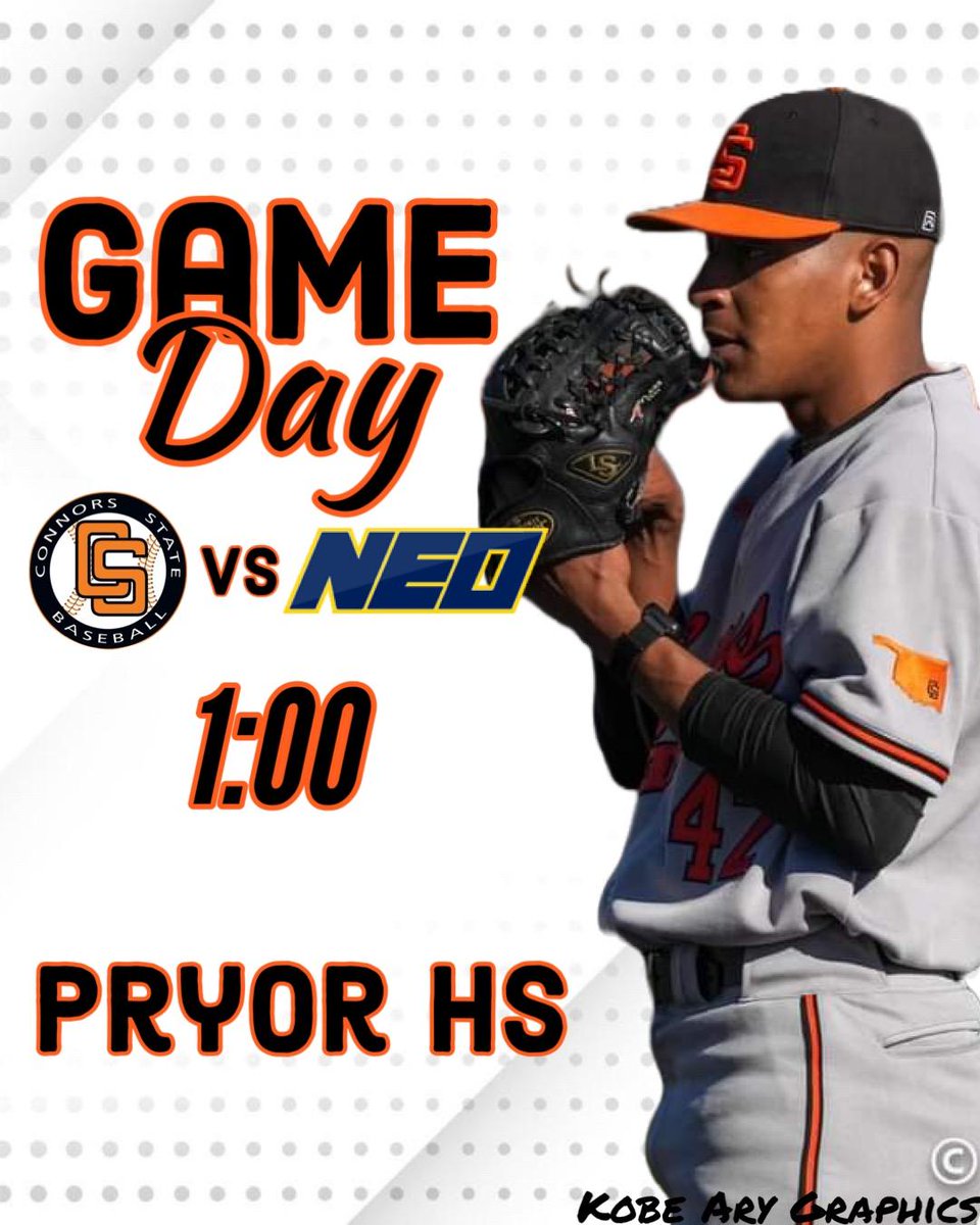 The Cowboys (17-0) open a three game series with NEO Thursday with one game at Pryor HS and return to Biff Thompson Field at Perry Keith Park Saturday for a 1pm doubleheader to close out the series #OrangeNation <a href="/OKJUCOBSB/">JUCO Baseball Oklahoma</a> <a href="/SoonerStateBSBL/">Sooner State Baseball Report</a> <a href="/connorsstate/">Connors State College</a> <a href="/The_Noah_Sharp/">Noah Sharp</a>
