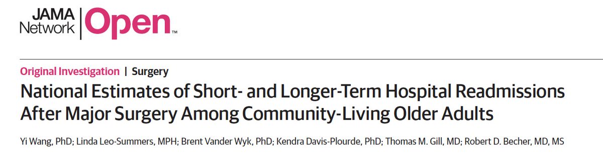 Important new findings from investigators @Yale_OAIC @YaleGeriatrics @YaleSurgery @YaleIMed @YaleMed @YaleSPH using high quality data from @NHATS_NSOC linked to CMS data.