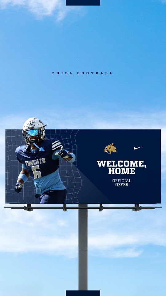 Blessed to recieve my first offer from @Thiel_Football after great conversations with @KevMcLane21!