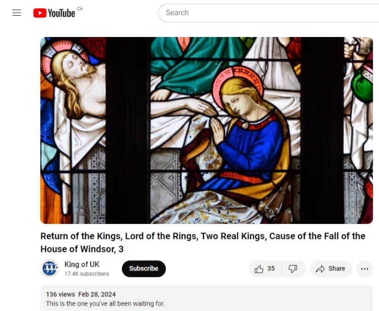 February 28, 2024 video..

'This is the one you've all been waiting for.

Return of the Kings, Lord of the Rings, Two Real Kings, Cause of the Fall of the House of Windsor, Part 3'
youtube.com/watch?v=oKobBQ…

#GregHallett #KingofUKYoutube #KingJohnIII