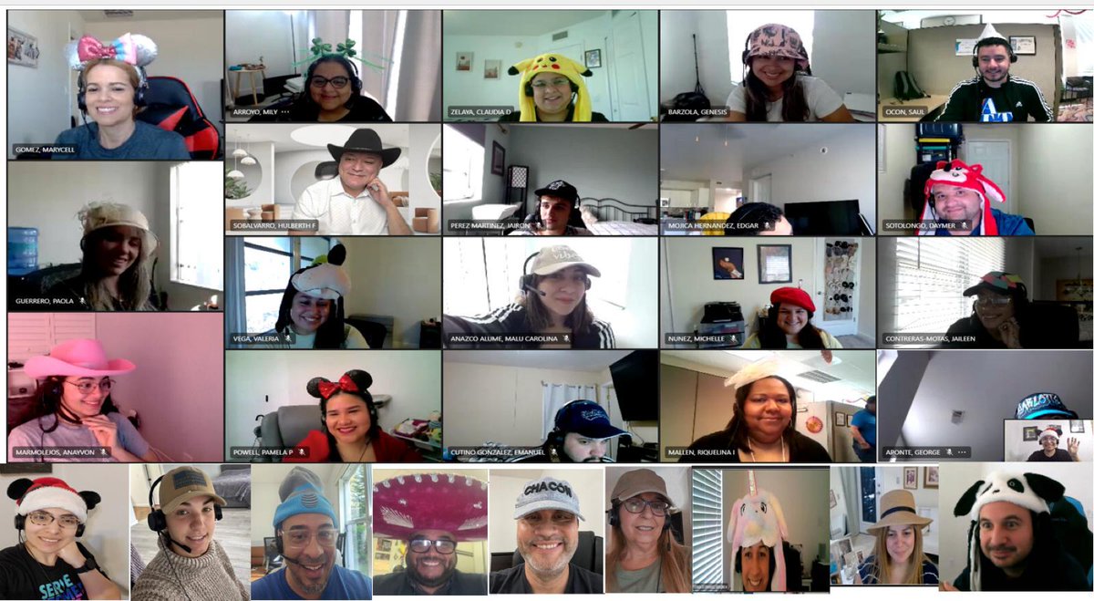 Claudia Zelaya (@clauzelaya1308) on Twitter photo Celebrating Employee appreciation week with our VCC fun hat day !!!
<a href="/DannyL_MiamiMSS/">Daniel Lozano</a>
<a href="/Ceeport1218/">NigelPatel</a>
<a href="/TonySmith4Sales/">Tony Smith</a>
<a href="/maria_b0ss/">Maria Solis</a>
MSS Virtual Center #LifeAtATT #EAW24 #MBCGoodStuff Celebrating Employee appreciation week with our VCC fun hat day !!!
<a href="/DannyL_MiamiMSS/">Daniel Lozano</a>
<a href="/Ceeport1218/">NigelPatel</a>
<a href="/TonySmith4Sales/">Tony Smith</a>
<a href="/maria_b0ss/">Maria Solis</a>
MSS Virtual Center #LifeAtATT #EAW24 #MBCGoodStuff